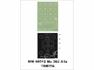 Montex Maxi Mask MM48012 Messerschmitt Me 262A-1a Tamiya 1/48