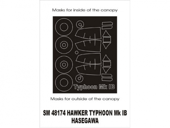 Montex Mini Mask SM48174 Hawker Typhoon MkIB Hasegawa 1/48