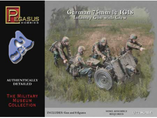 Pegasus maquette 7510 GERMANN 75mm IG18 1/72