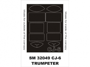 Montex Mini Mask SM32049 CJ-6 Trumpeter 1/32
