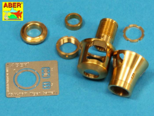 Aber 16L09 Frein de bouche pour canon de Tigre I Fin de production ou Tigre II (Tourelle Henschel) Tamiya & Trumpeter 1/16