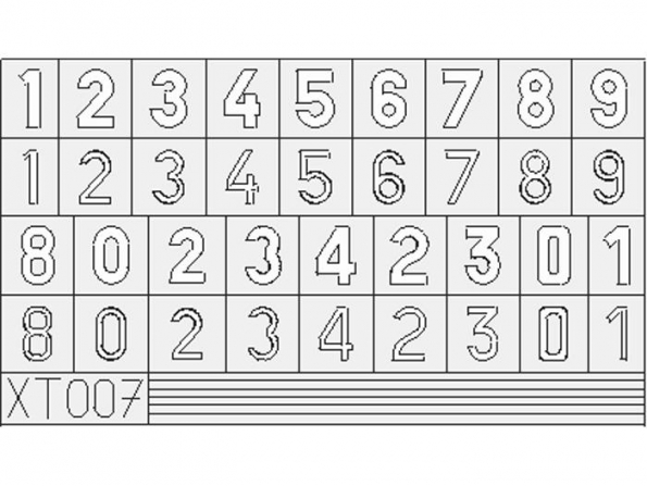 Eduard Express Mask XT007 Masque Petits numeros Allemands 1/35
