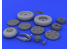 Eduard kit d'amelioration brassin 648026 Roues pour Mig-21 Eduard 1/48