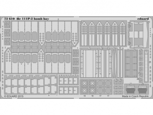 Eduard photodecoupe avion 72610 Baies de bombes Heinkel He 111P-2 Airfix 1/72