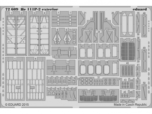 Eduard photodecoupe avion 72609 Exterieur Heinkel He 111P-2 Airfix 1/72