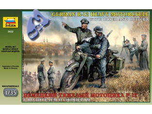Zvezda maquette plastique 3632 Motocyclette Allemande P-12 1/35