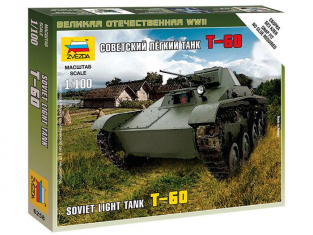 Zvezda maquette militaire 6258 Char Soviétqiue T-60 1/100