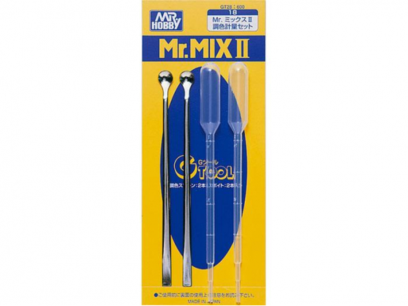 Mr Hobby GT28 MR.MIX 2 pipettes et 2 agitateur a peinture