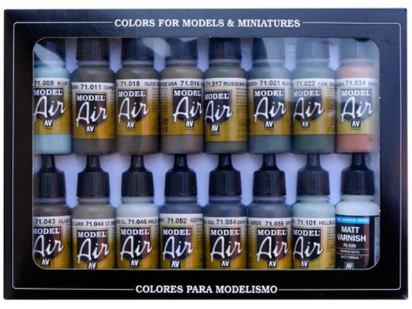 Vallejo Set Model Air 71193 Couleurs RLM 16 x 17ml