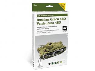 Vallejo Set Afv Painting system 78403 Vert Russe 4BO 6 x 8ml