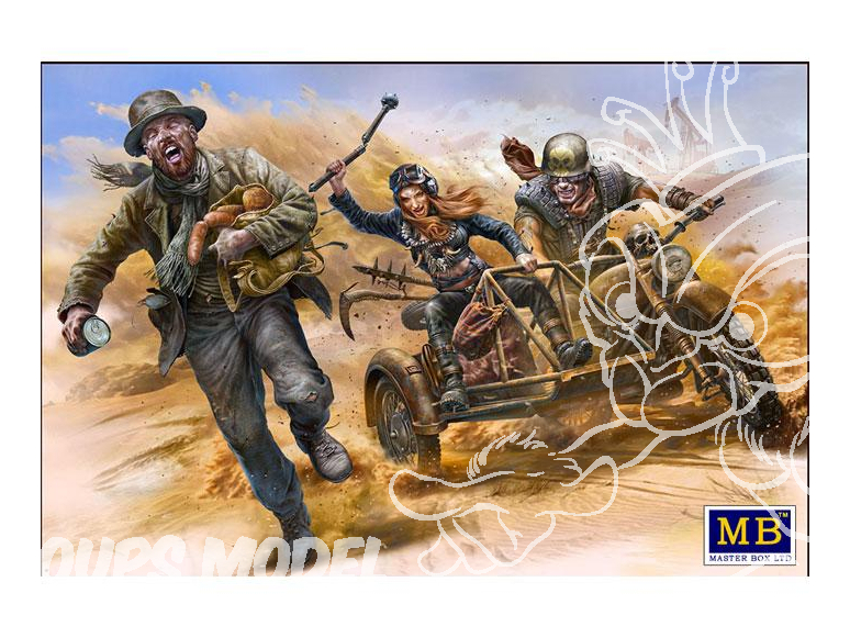 Master Box maquette figurines 35140 LE CLAN DES CRANES ATTRAPEZ CE VOLEUR SERIE DESERT POST-APOCALYPSE 1/35