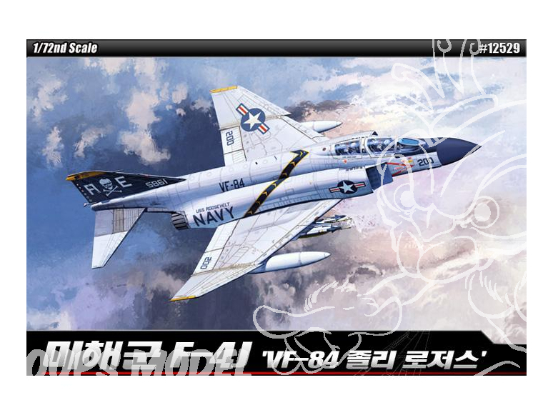Academy maquette avion 12529 USN F-4J Phantom "VF-84 Jolly Rogers" 1/72
