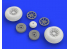Eduard kit d'amelioration brassin 632080 Roues avec pneus structurés pour P-40 Hasegawa 1/32