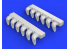 Eduard kit d'amelioration brassin 672110 Pipes d'échappement Fishtail Spitfire Eduard 1/72
