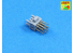 Aber 200L06 Set de Futs de canon pour un Two pounder 8 canons Pom-Pom AA gun 1/200