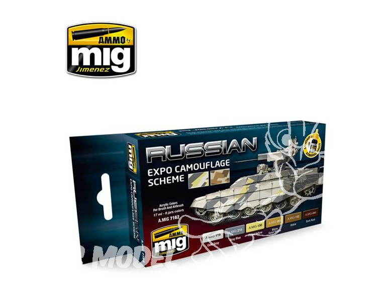 MIG set peinture maquette 7162 Set de camouflage Russe Expo