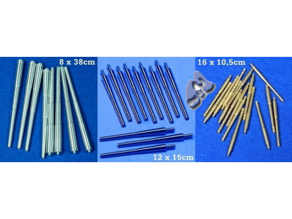 Academy maquettes bateau 45001 CANONS EN METAL 1/350