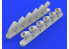 Eduard kit d'amelioration avion brassin 648271 Pipes d'échappement P-40B Airfix 1/48