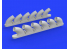 Eduard kit d'amelioration avion brassin 648271 Pipes d'échappement P-40B Airfix 1/48