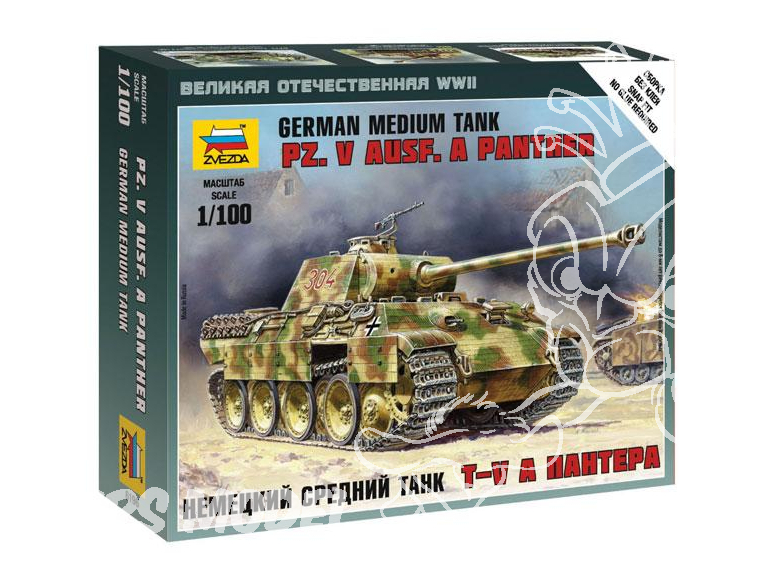 Zvezda maquette militaire 6196 Panther Ausf.A 1/100