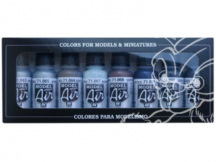 Vallejo Set Model Air 71176 Couleurs metalliques 8 x 17ml