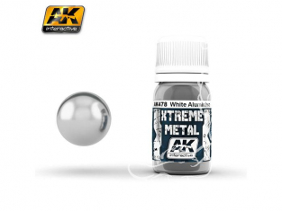 AK interactive XTREME METAL AK478 WHITE ALUMINIUM 30ML