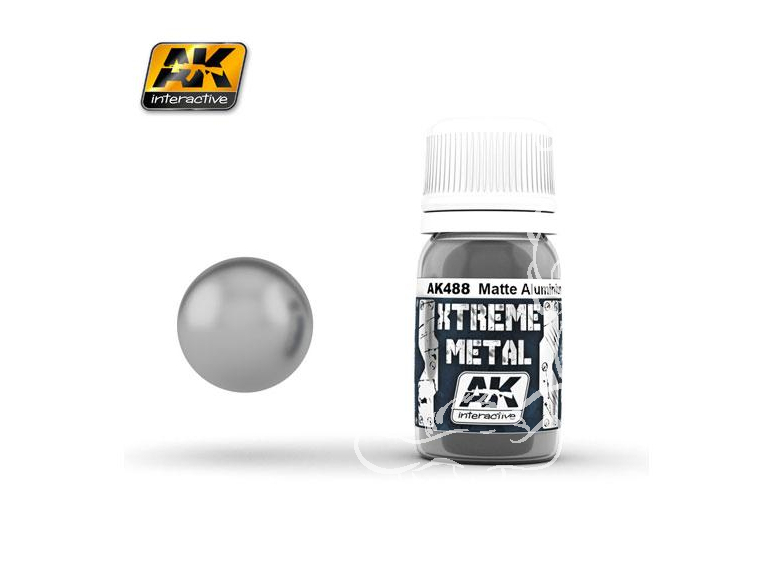 AK interactive XTREME METAL AK488 MATTE ALUMINIUM 30ML