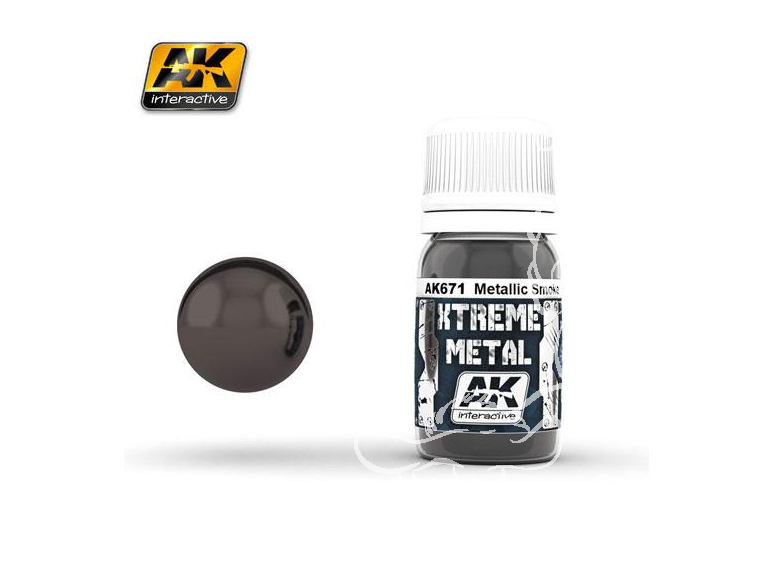 AK interactive XTREME METAL AK671 METALLIC SMOKE 30ML