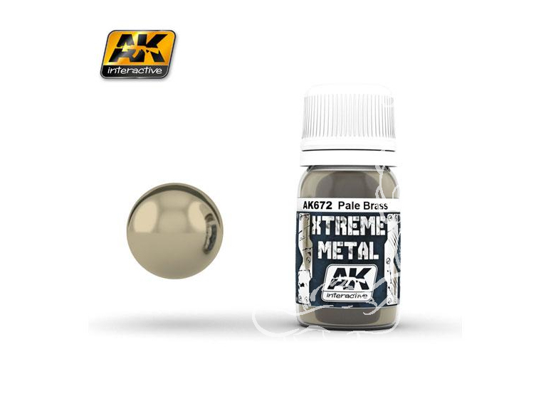 AK interactive XTREME METAL AK672 PALE BRASS 30ML