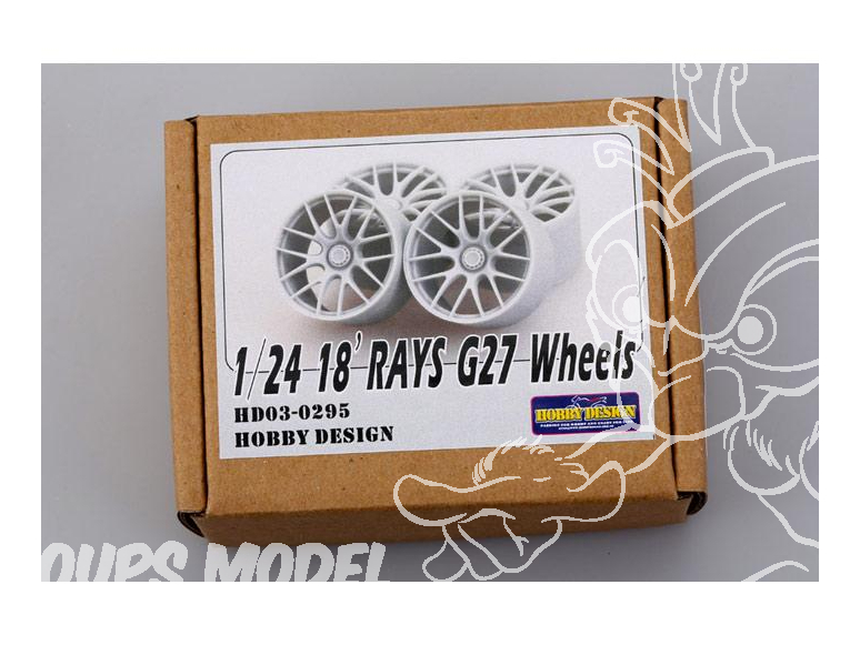 HOBBY DESIGN 03-0295 4 jante resine 18" Rays G27 1/24