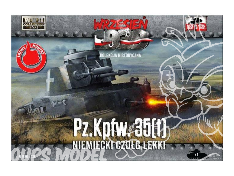 First to Fight maquette militaire pl038 PzKpfw 35(t) CHAR MOYEN ALLEMAND 1939-1941 1/72