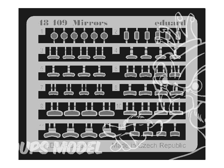 Eduard photodecoupe 48409 MIROIRS 1/48